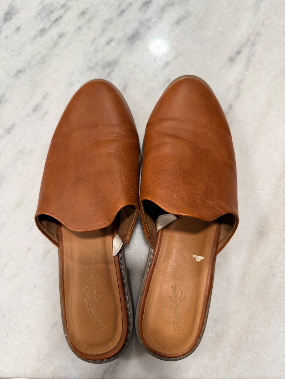 Target Women's Tan Leather Slip-On Mules